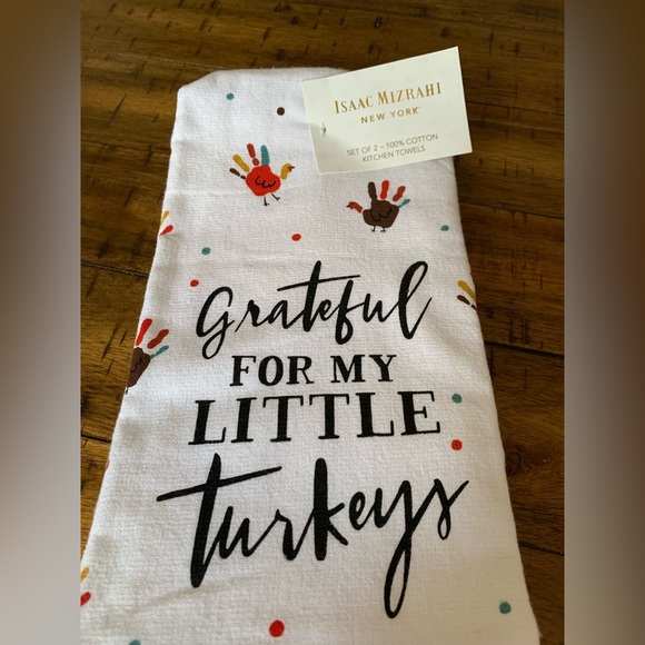 ISAAC MIZRAHI
NEW YORK™
SET OF 2
KITCHEN TOWELS Grateful For My Little … - Picture 3 of 3
